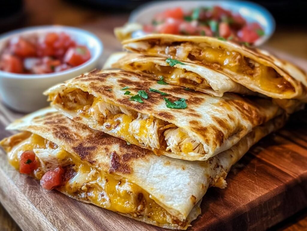 Cheesy Chicken Quesadilla Ready