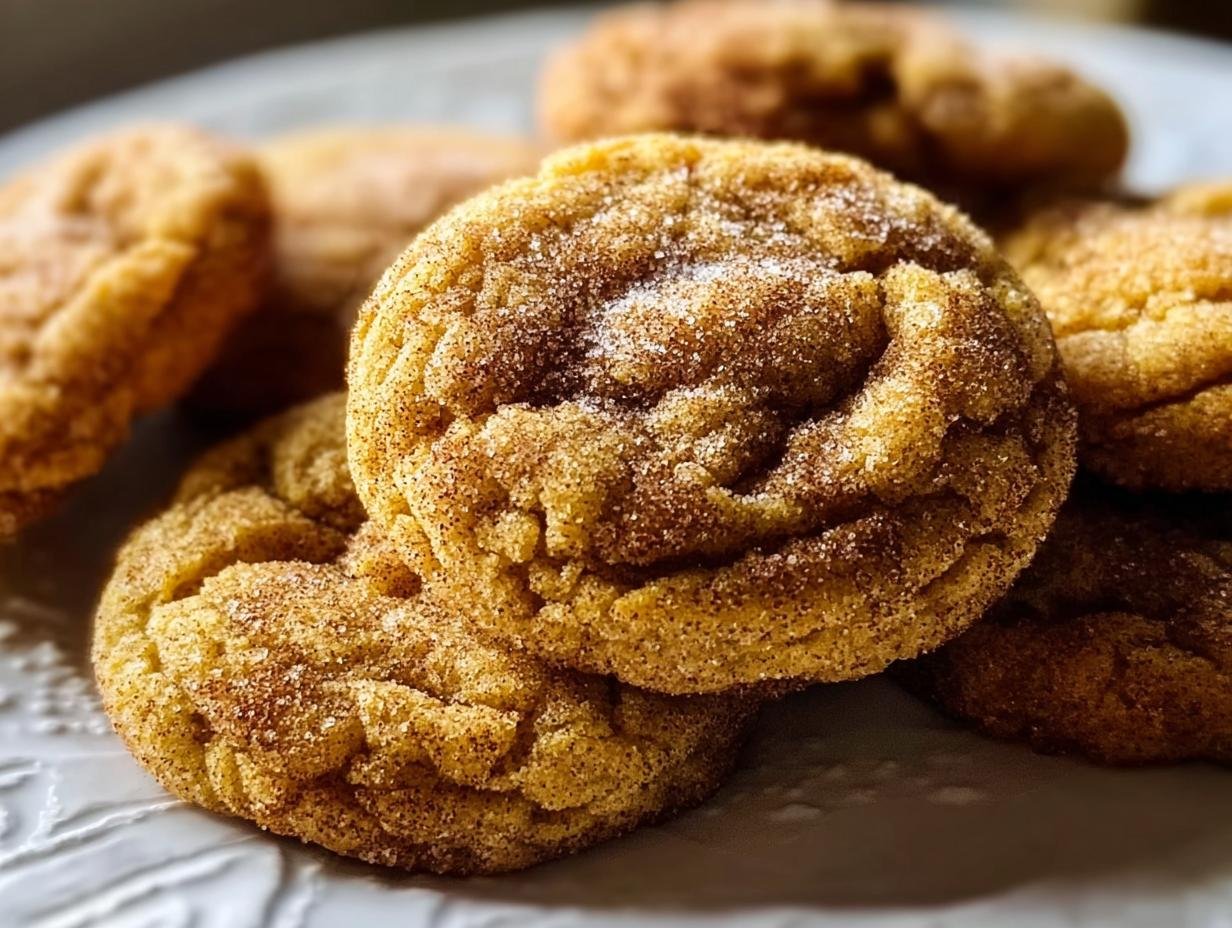 Chewy Pumpkin Snickerdoodle Cookies