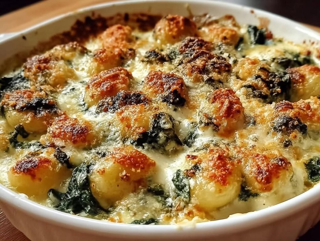 Creamy Pesto Spinach Gnocchi