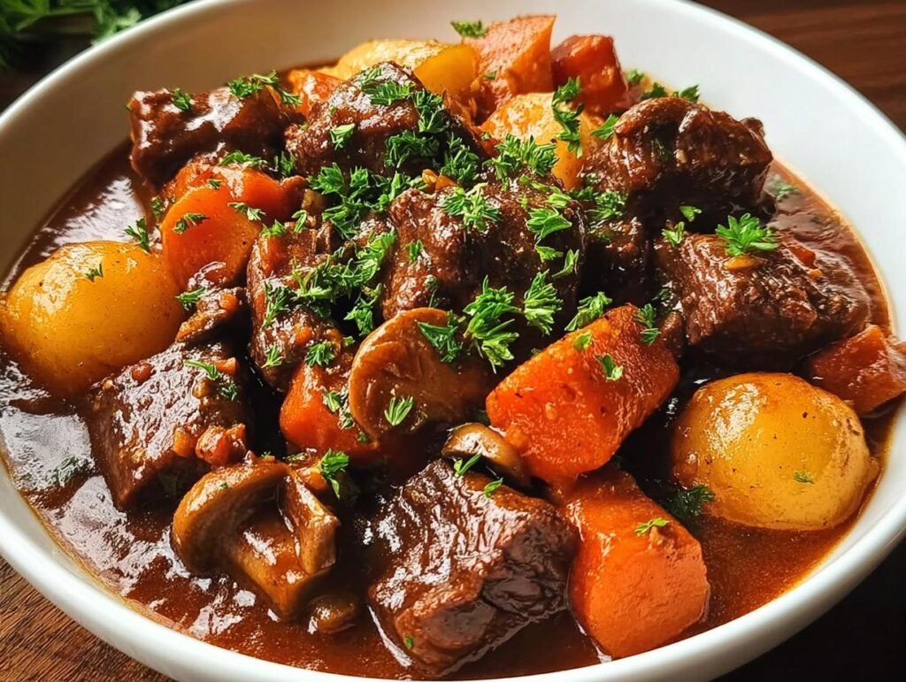 Crockpot Beef Bourguignon