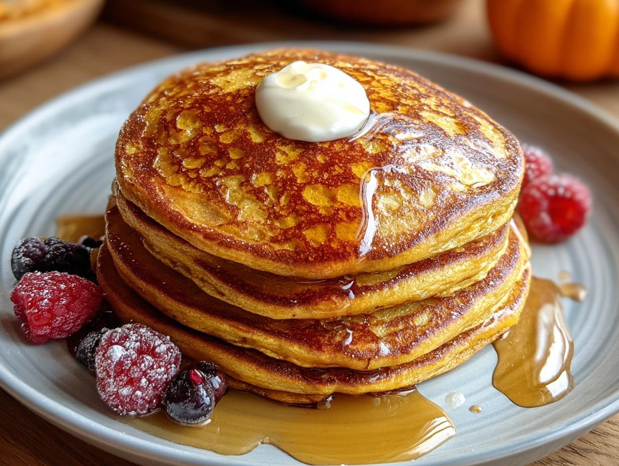 Amazing Pumpkin Greek Yogurt Pancakes 1 - Pumpkin Greek Yogurt Pancakes - additional detail