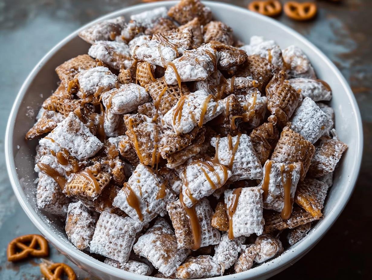 Snickers Puppy Chow: Divine No-Bake Treat! - Snickers Puppy Chow - additional detail