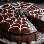 Spiderweb Chocolate Cake