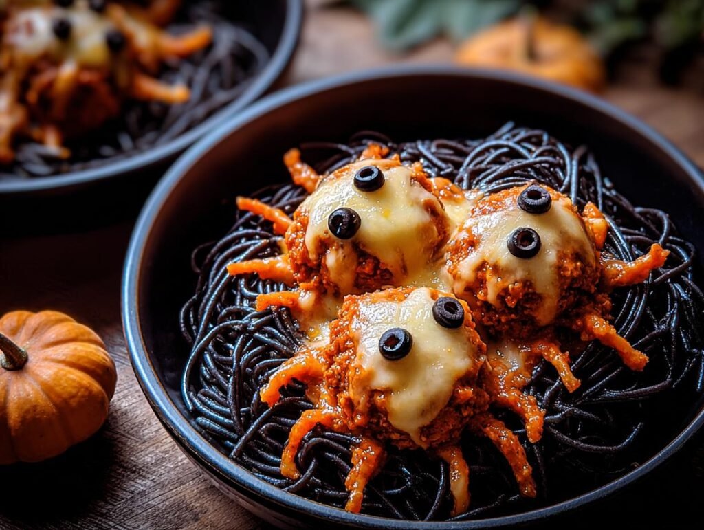 Spooky Spaghetti Cheesy Monster