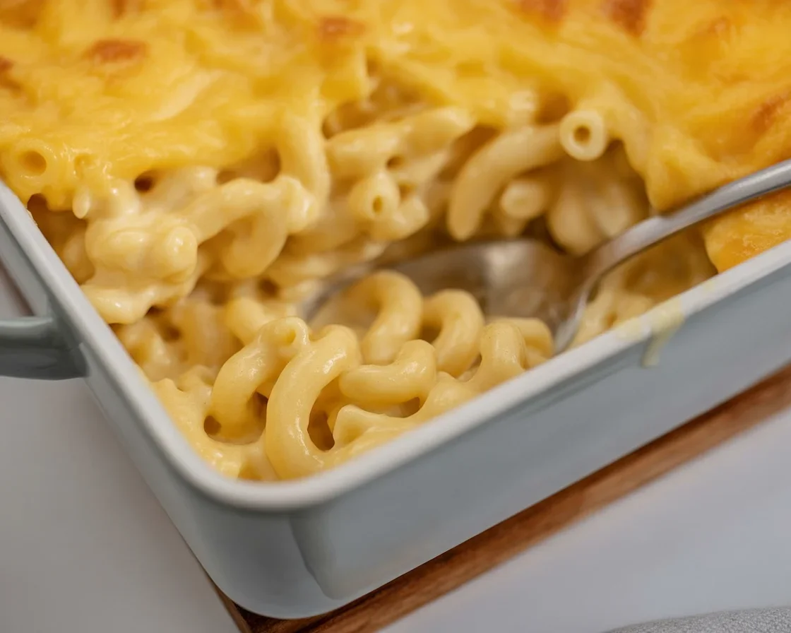 Healthy macaroni and cheese for kids with hidden veggies and creamy sauce.