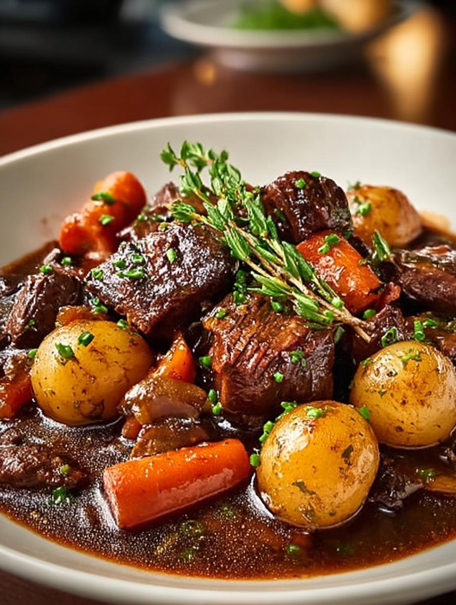 Beef Bourguignon: 7 Secrets to the Perfect French Stew - Beef Bourguignon - additional detail