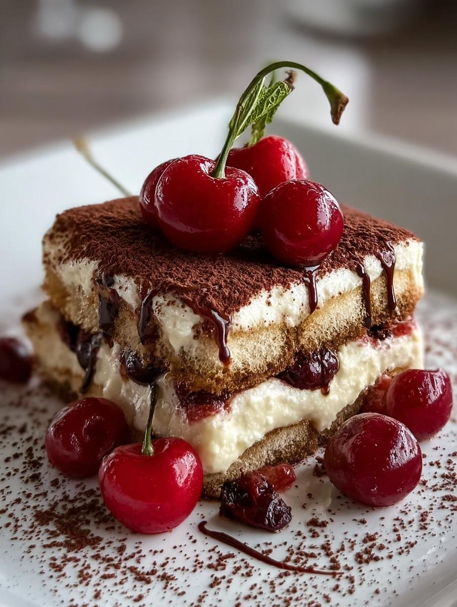 Cherry Amaretto Tiramisu: Amazing 1-Step No-Bake Treat 2 Cherry Amaretto Tiramisu: Amazing 1-Step No-Bake Treat - Cherry Amaretto Tiramisu - additional detail