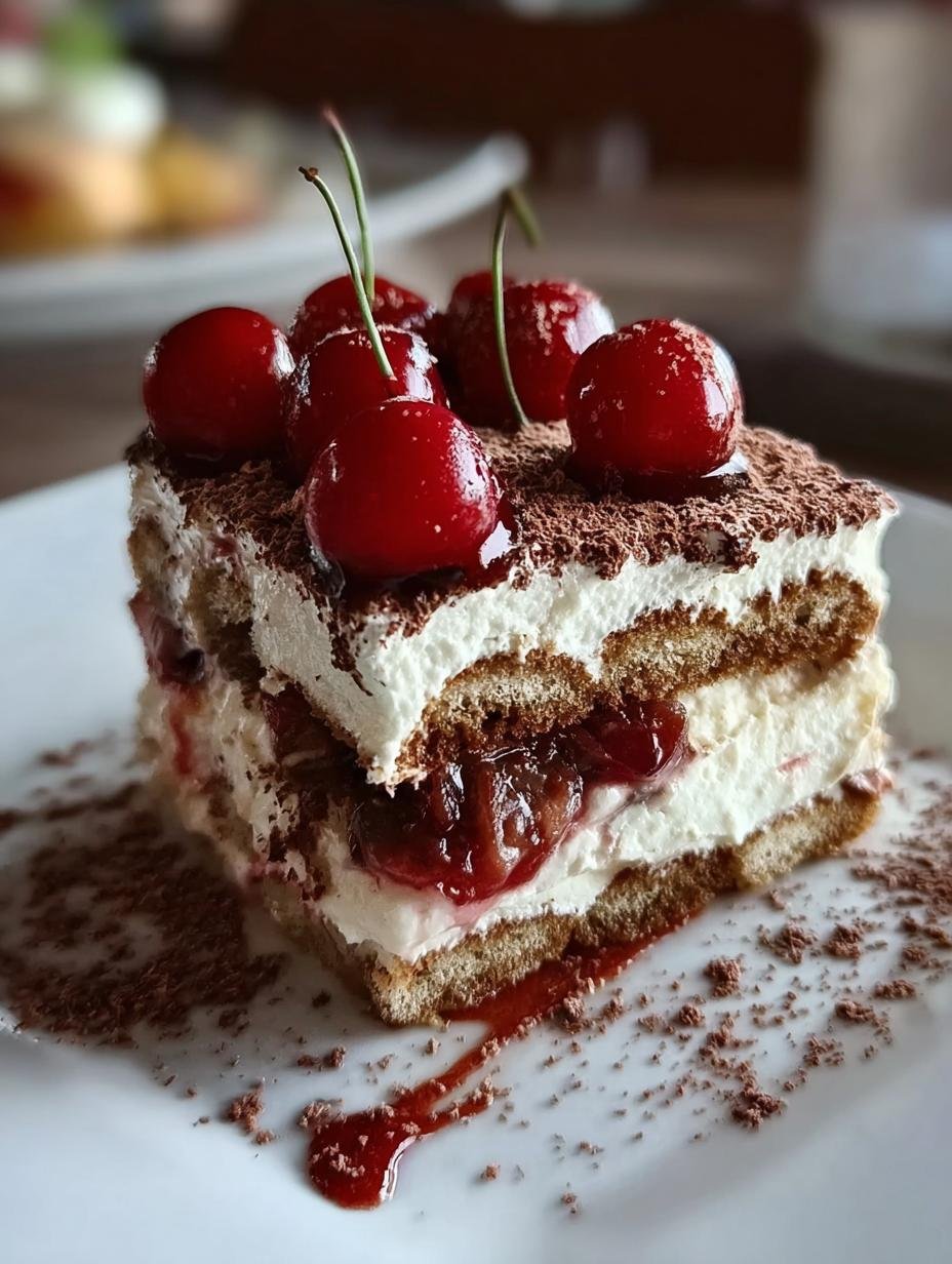 Cherry Amaretto Tiramisu: Amazing 1-Step No-Bake Treat 1 Cherry Amaretto Tiramisu