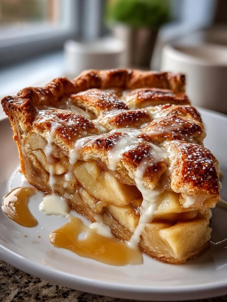 Cinnamon Roll Apple Pie