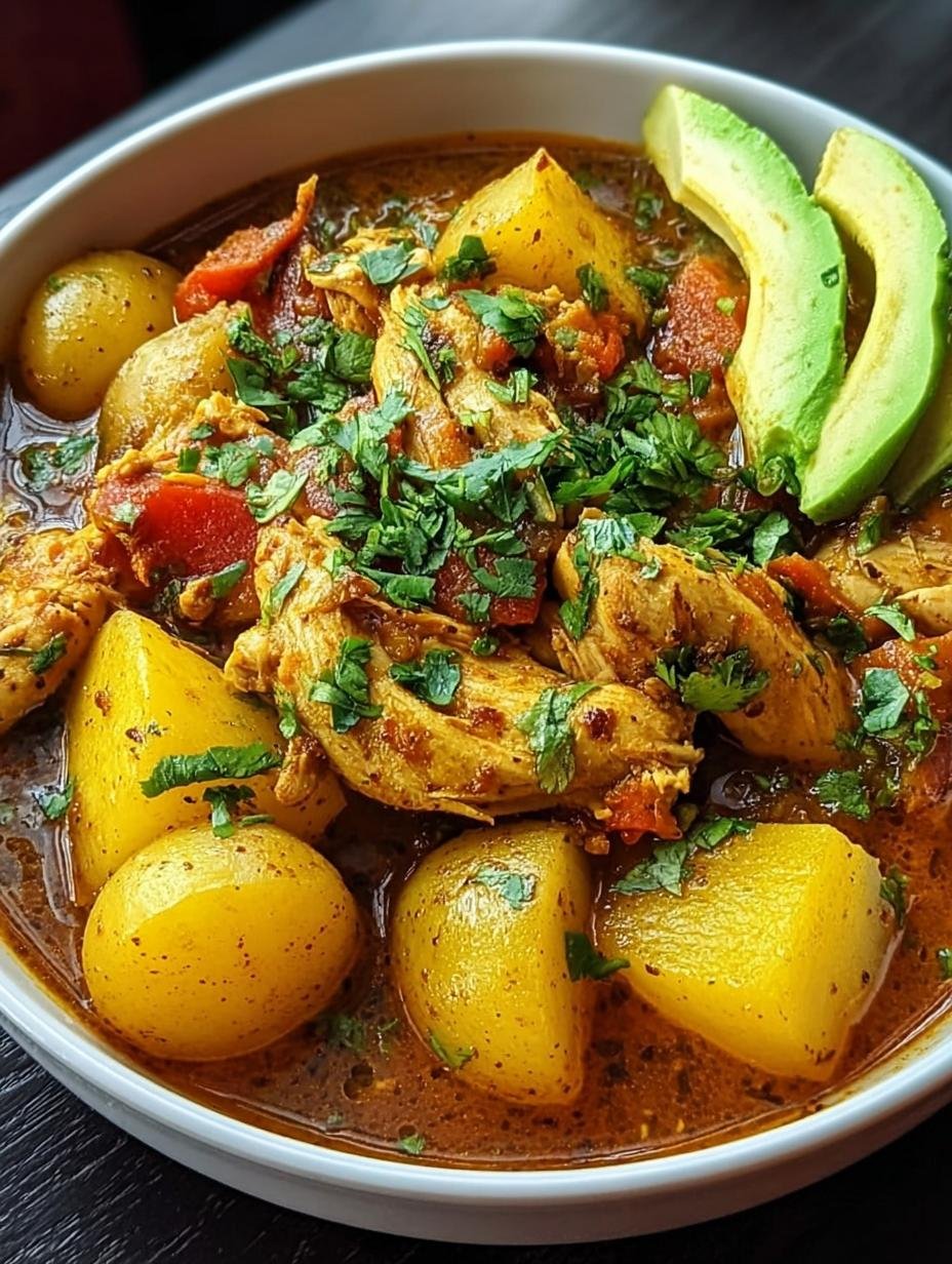 Authentic Colombian Chicken Potato Stew - Colombian Chicken Potato Stew - additional detail