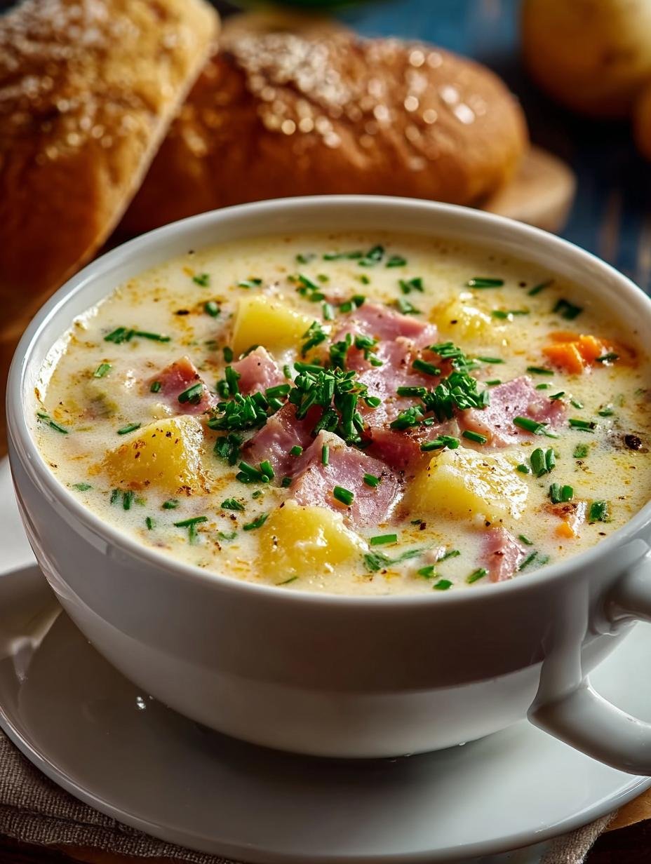 Creamy Cheesy Ham Chowder: 6 Steps to Comforting Bliss - Creamy Cheesy Ham Chowder - main visual representation