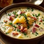 Creamy Cheesy Ham Chowder