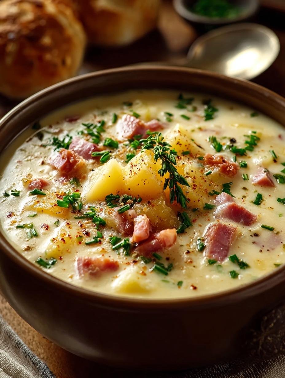 Creamy Cheesy Ham Chowder
