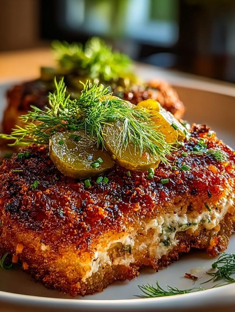 Crispy Dill Pickle Parmesan