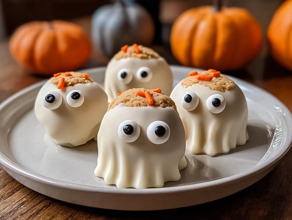 Ghostly Peanut Butter Balls