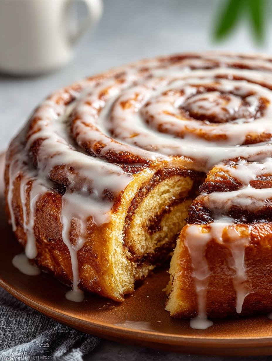 Giant Cinnamon Roll Cake: 8 Irresistible Layers - Giant Cinnamon Roll Cake - additional detail