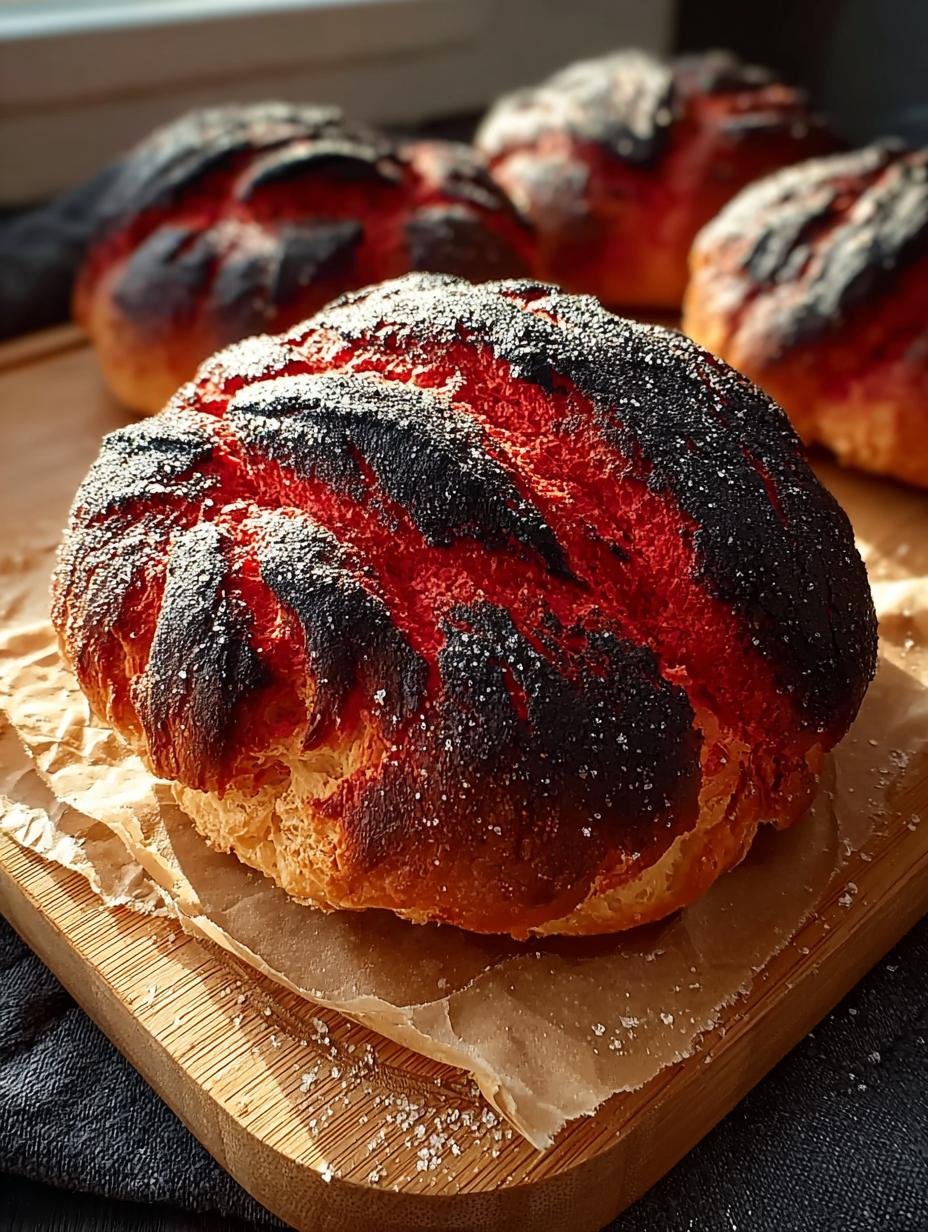 Halloween Brimstone Bread: 7 Sinful Steps to Spookiness - Halloween Brimstone Bread - additional detail