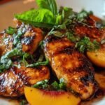Peach Basil Balsamic Chicken