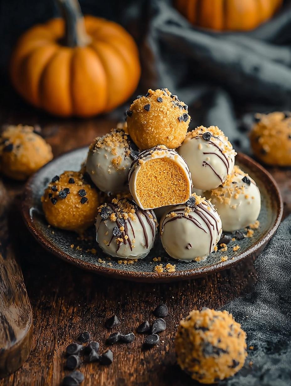 Pumpkin Cheesecake Truffles: Cozy No-Bake Bliss - Pumpkin Cheesecake Truffles Bake - additional detail
