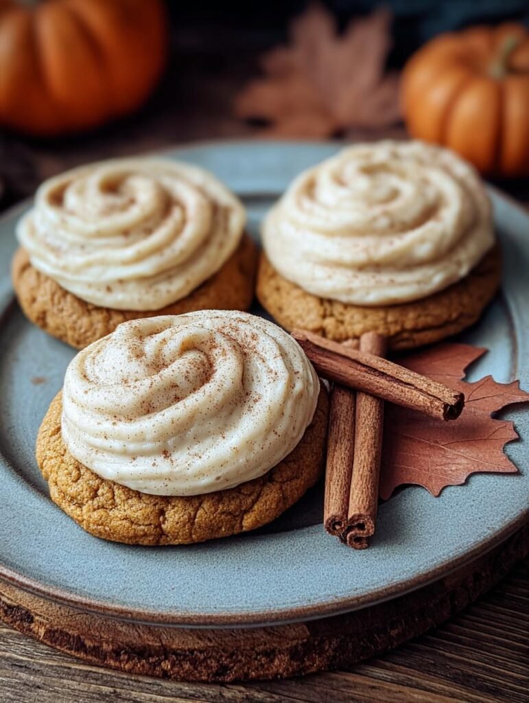 Pumpkin Cookies Cinnamon Frosting