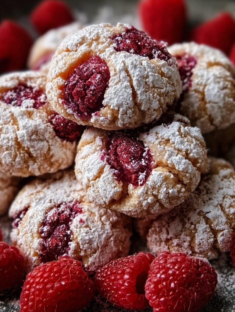 Raspberry Amaretti Cookies Almond