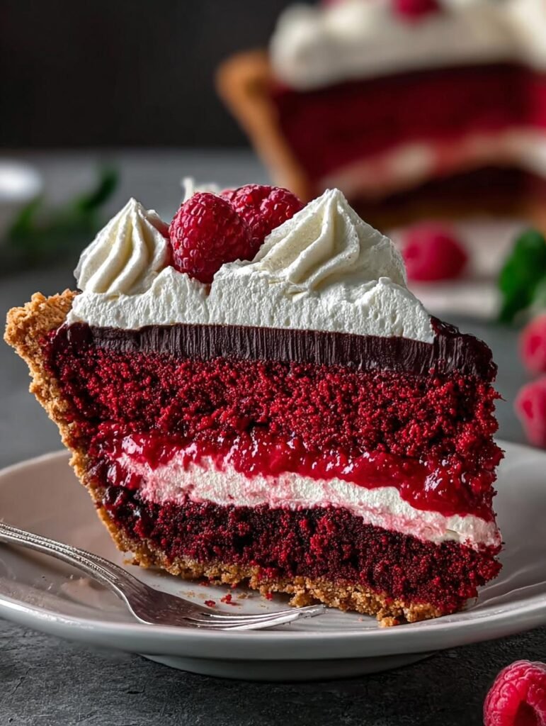 Red Velvet Brownie Pie