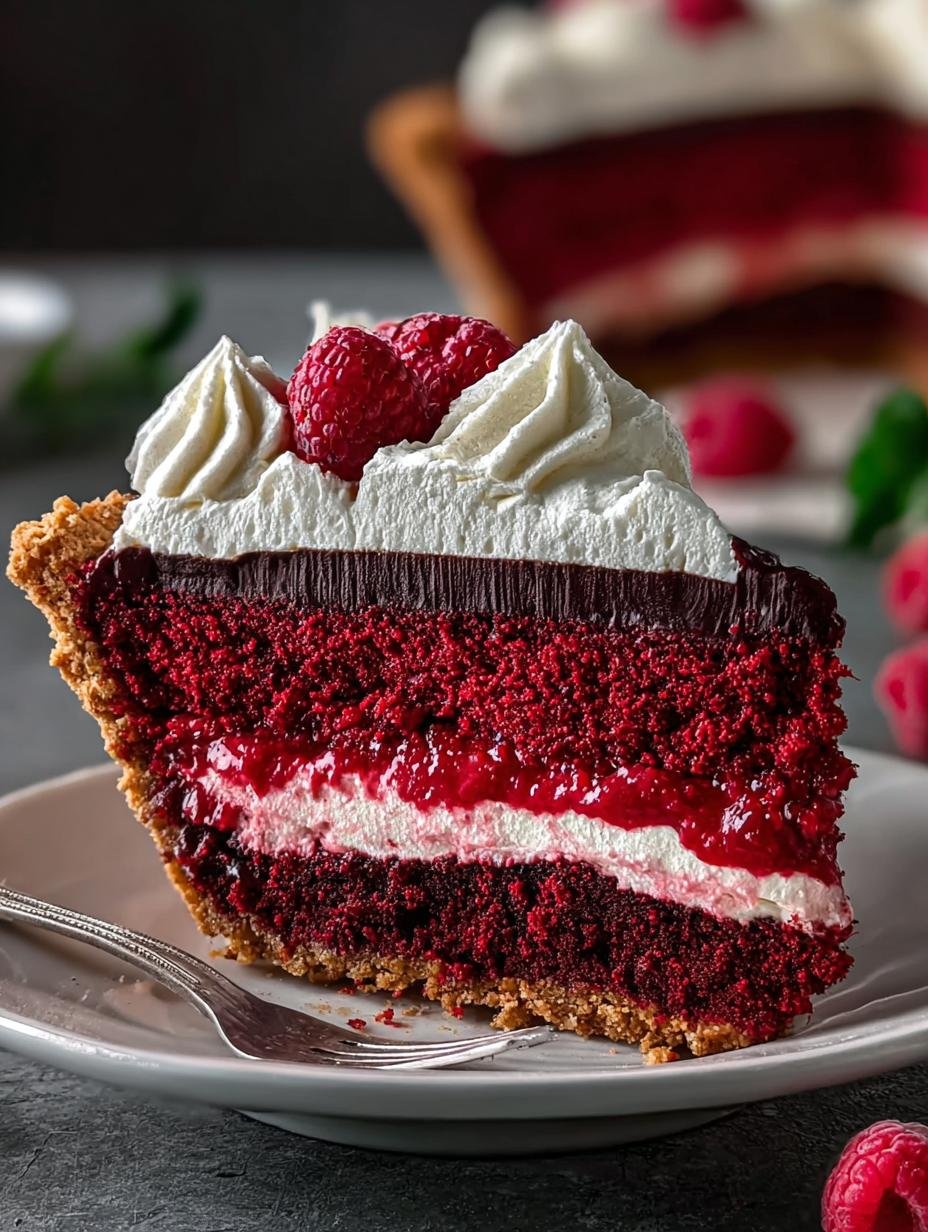 Red Velvet Brownie Pie