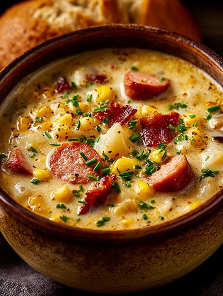 Sweet Savory Kielbasa Corn Chowder: 7 Ingredients for Delight - Sweet Savory Kielbasa Corn - main visual representation