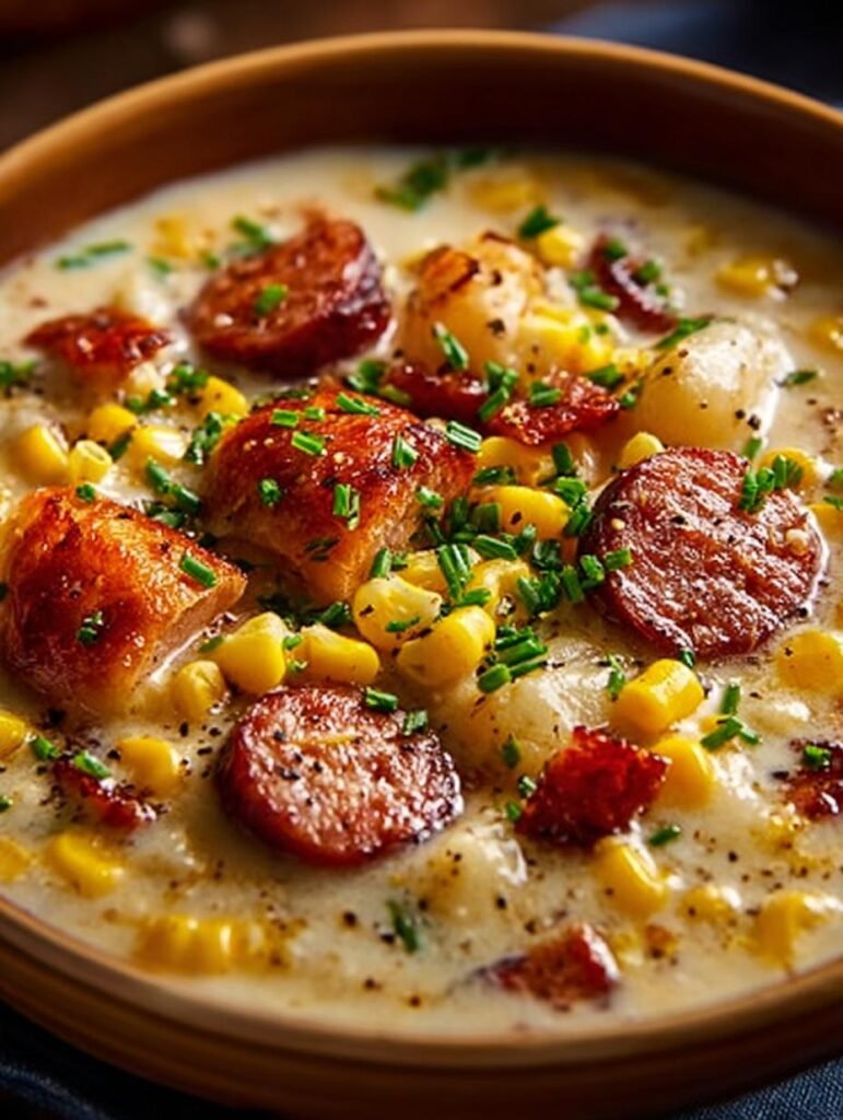 Sweet Savory Kielbasa Corn