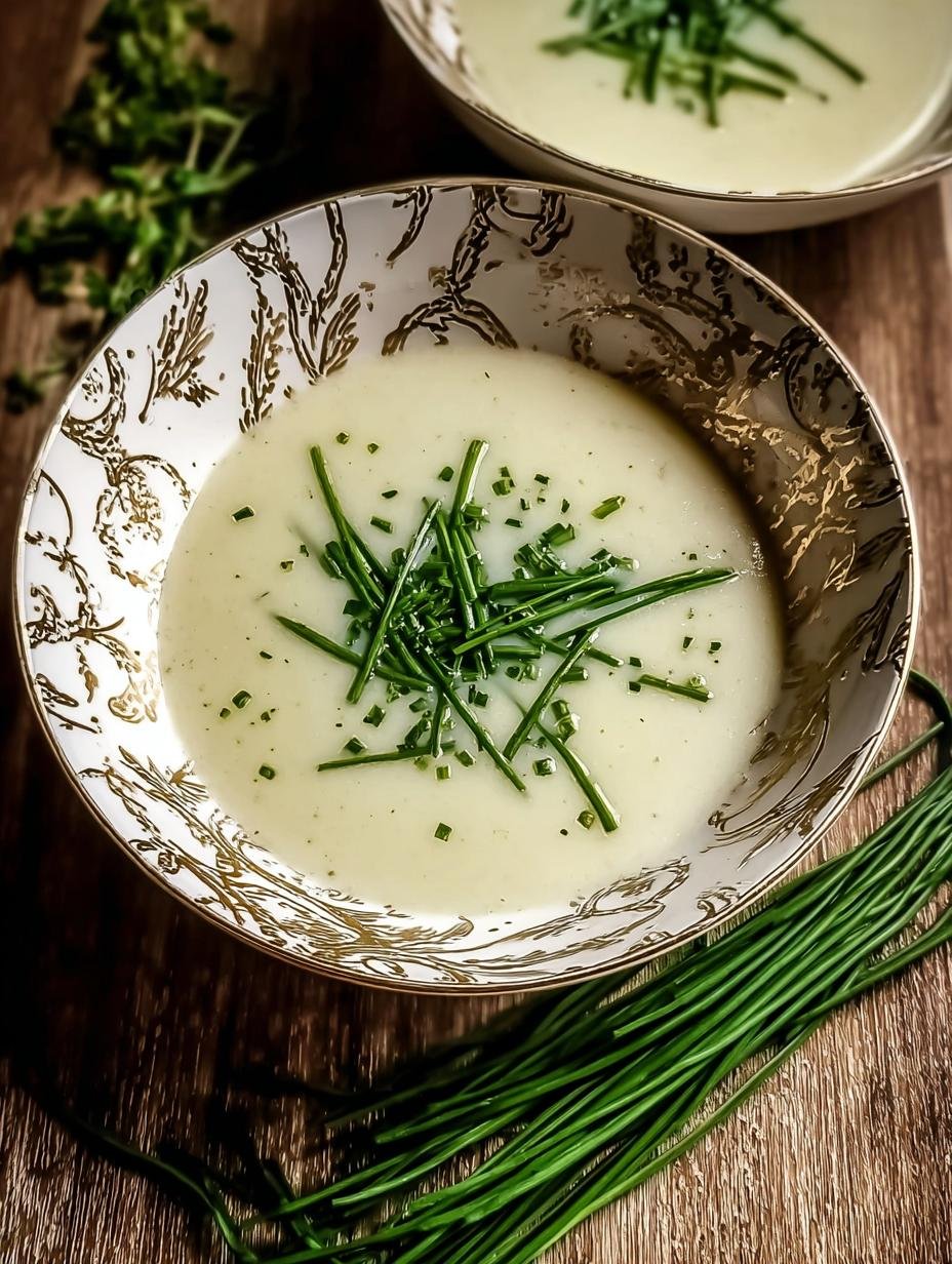 Vichyssoise Soup: 1 Elegant, Refreshing Recipe 2 Vichyssoise Soup: 1 Elegant, Refreshing Recipe - Vichyssoise Soup - additional detail