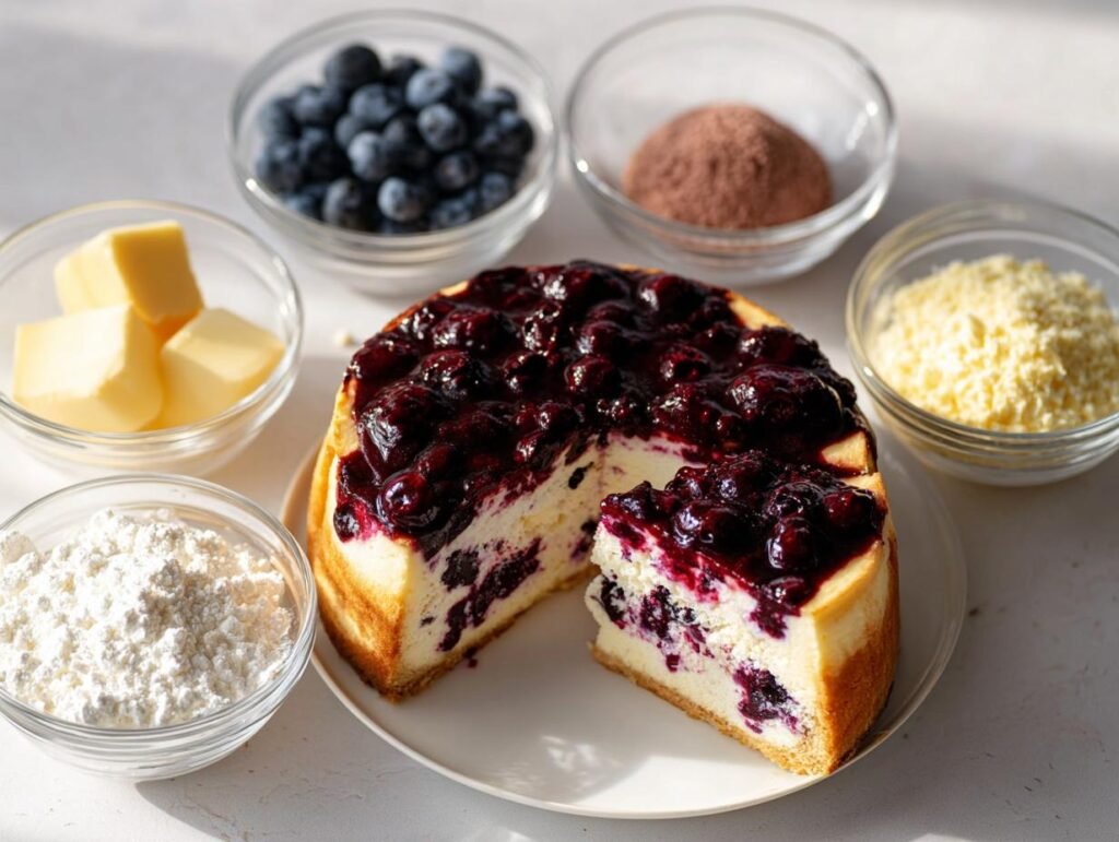 White Chocolate Blueberry Cheesecake