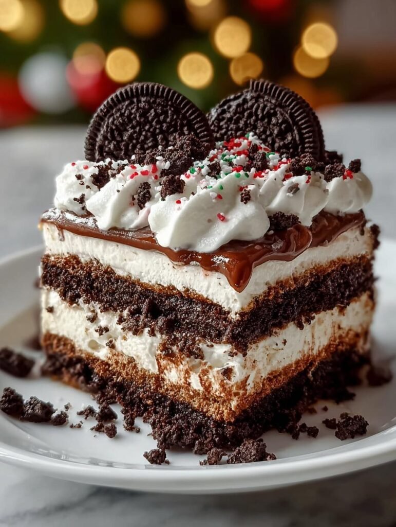 Bake Christmas Oreo Lasagna