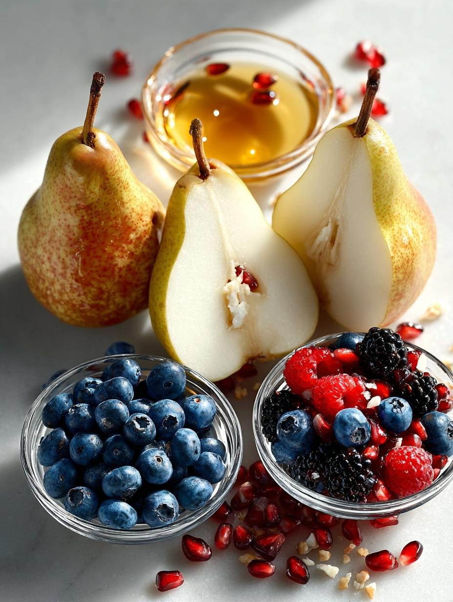 Baked Pears Berries Honey: A Sweet and Savory Delight - Baked Pears Berries Honey - main visual representation