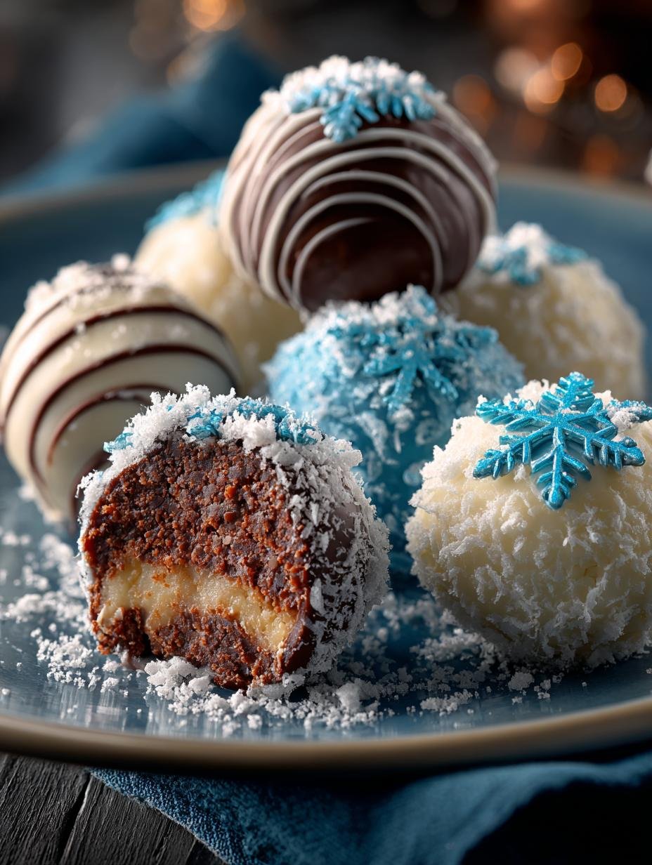 Delicious Blue Christmas Truffles for the Holidays - Blue Christmas Truffles - main visual representation