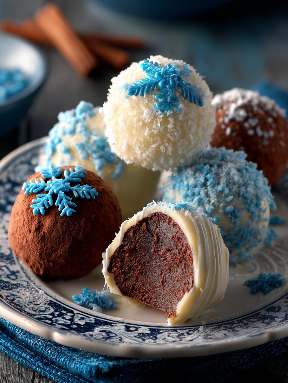 Delicious Blue Christmas Truffles for the Holidays - Blue Christmas Truffles - additional detail
