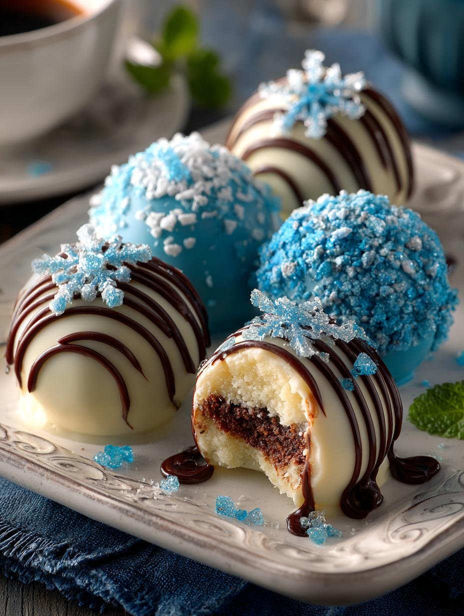 Blue Christmas Truffles