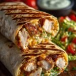 Cheesy Garlic Chicken Wraps