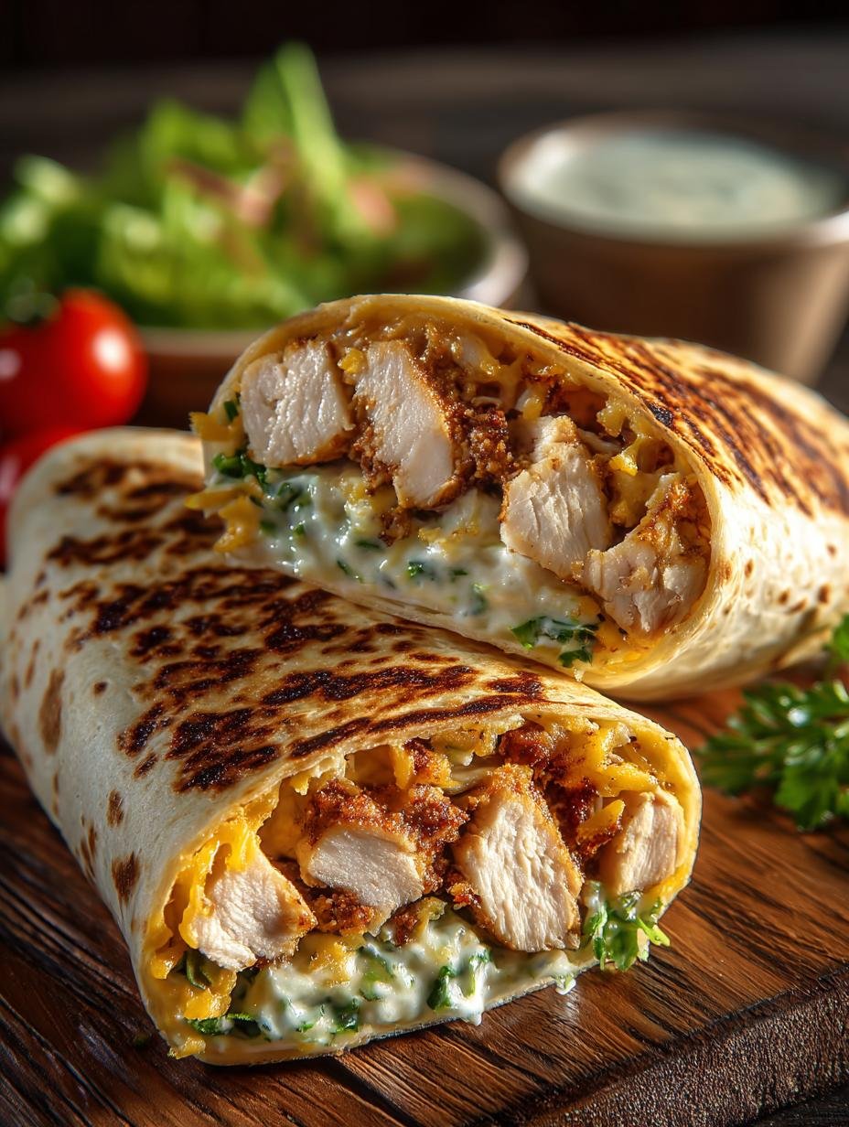 Cheesy Garlic Chicken Wraps: 5 Irresistible Variations - Cheesy Garlic Chicken Wraps - additional detail