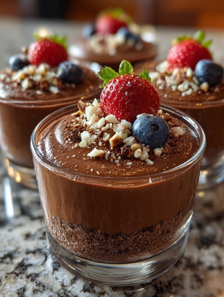 Chocolate Hazelnut Mousse Cups