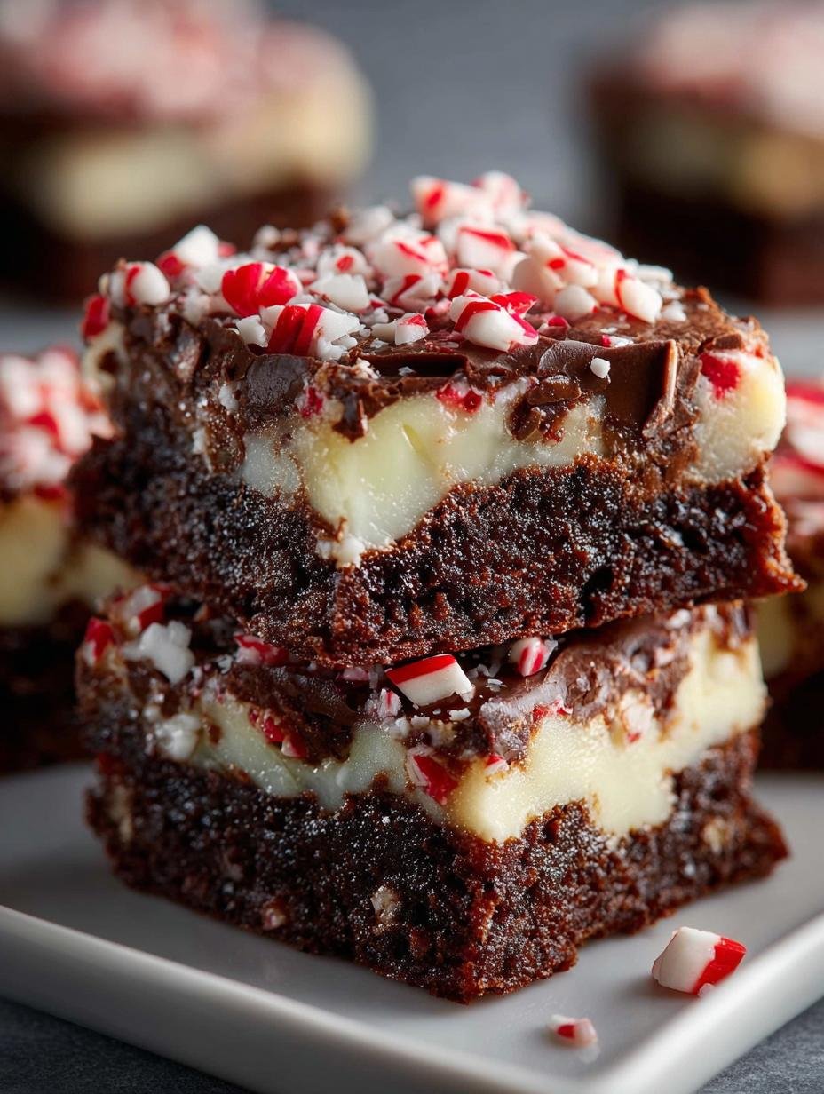 Christmas Peppermint Bark Brownie Bites You’ll Love - Christmas Peppermint Bark Brownie - additional detail