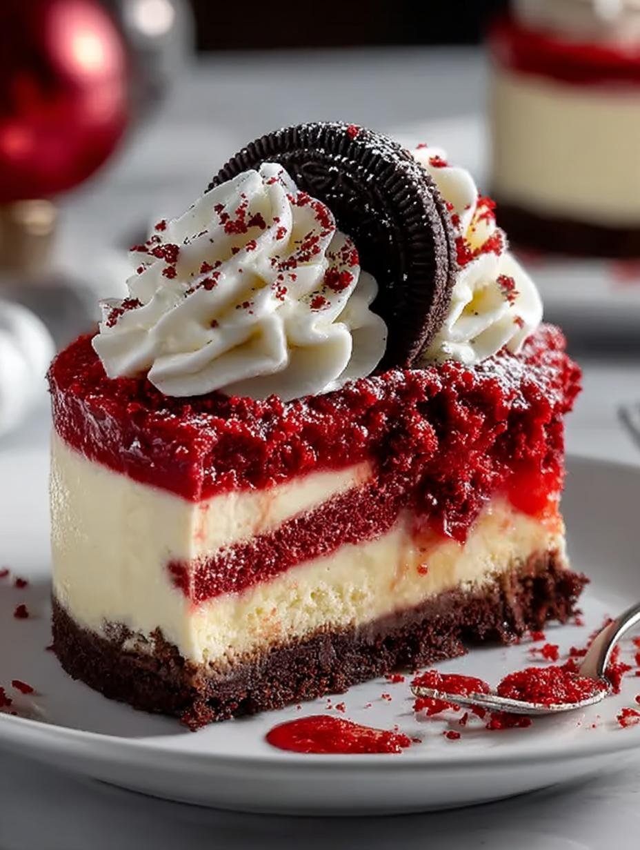 Christmas Red Velvet Cheesecake