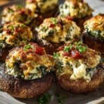 Christmas Stuffed Mushrooms with