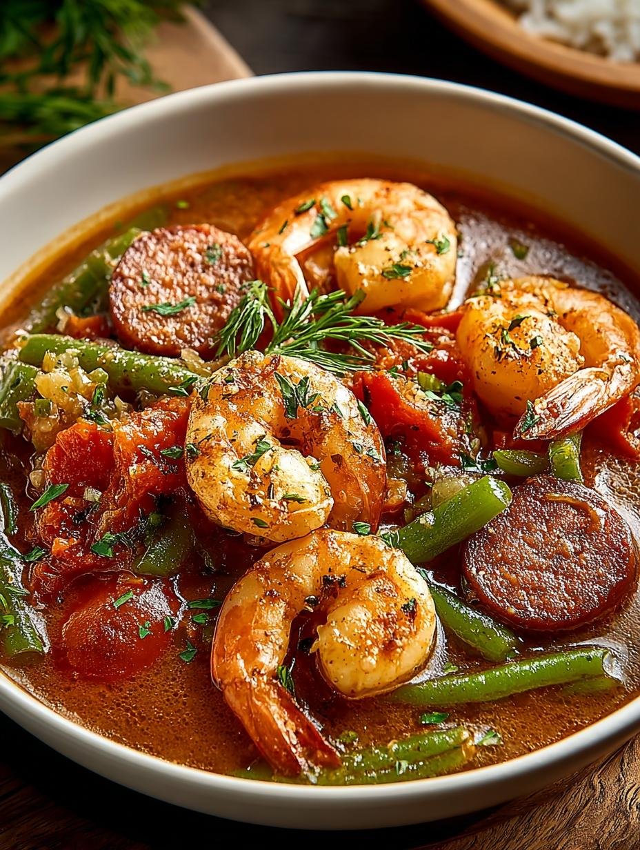 Comforting Shrimp Sausage Gumbo