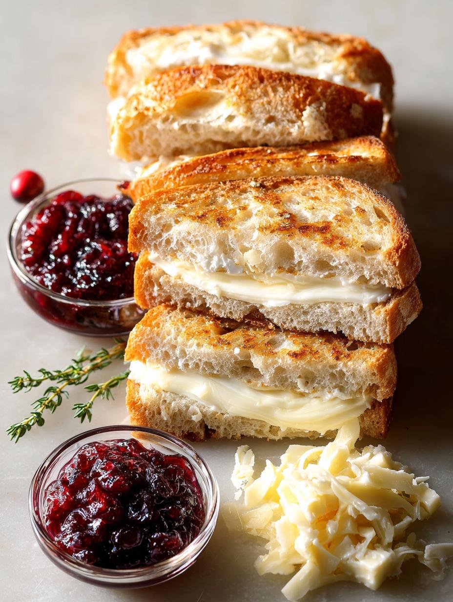 Irresistible Cranberry Brie Mozzarella Grilled sandwich served on a plate