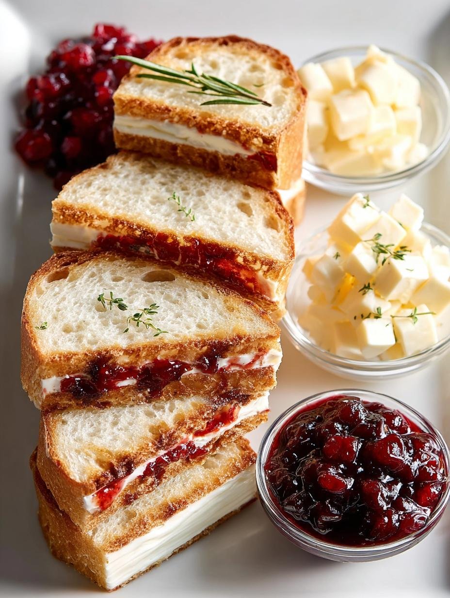 Cranberry Brie Mozzarella Grilled