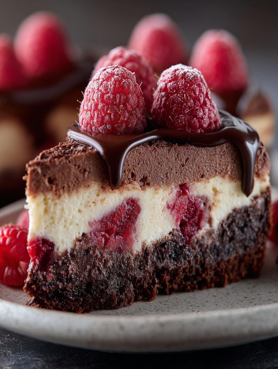 Dark Chocolate Raspberry Cheesecake: 5 Irresistible Layers - Dark Chocolate Raspberry Cheesecake - main visual representation