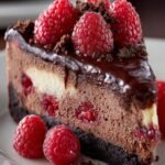 Dark Chocolate Raspberry Cheesecake