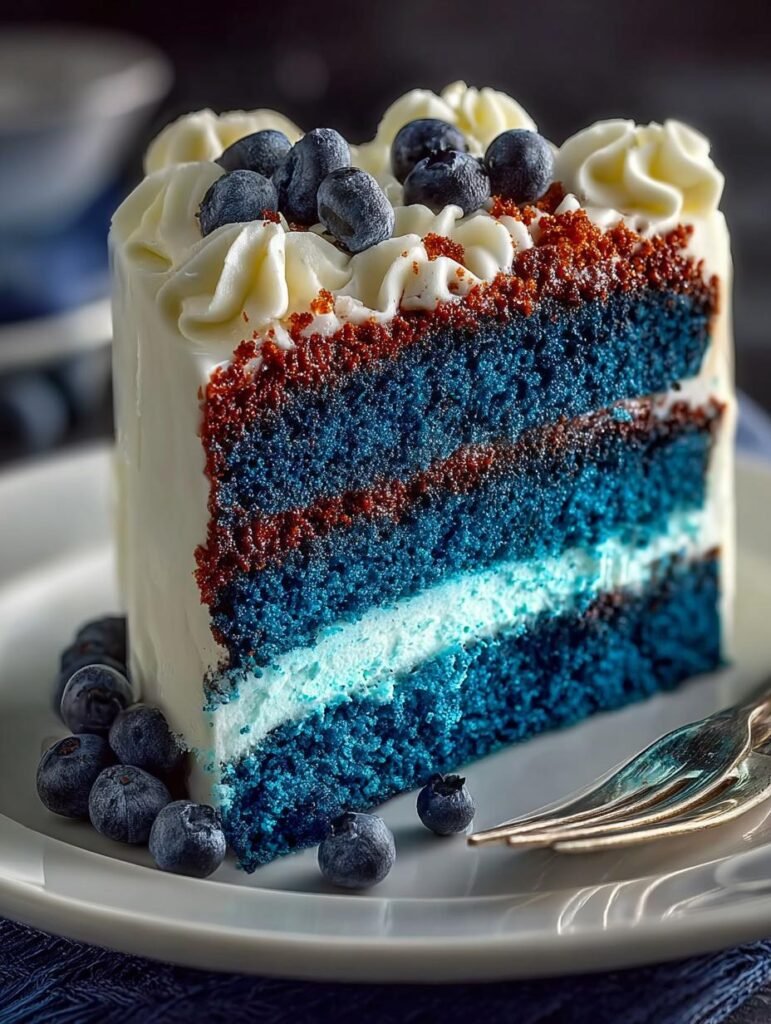 Decadent Blue Velvet Cake