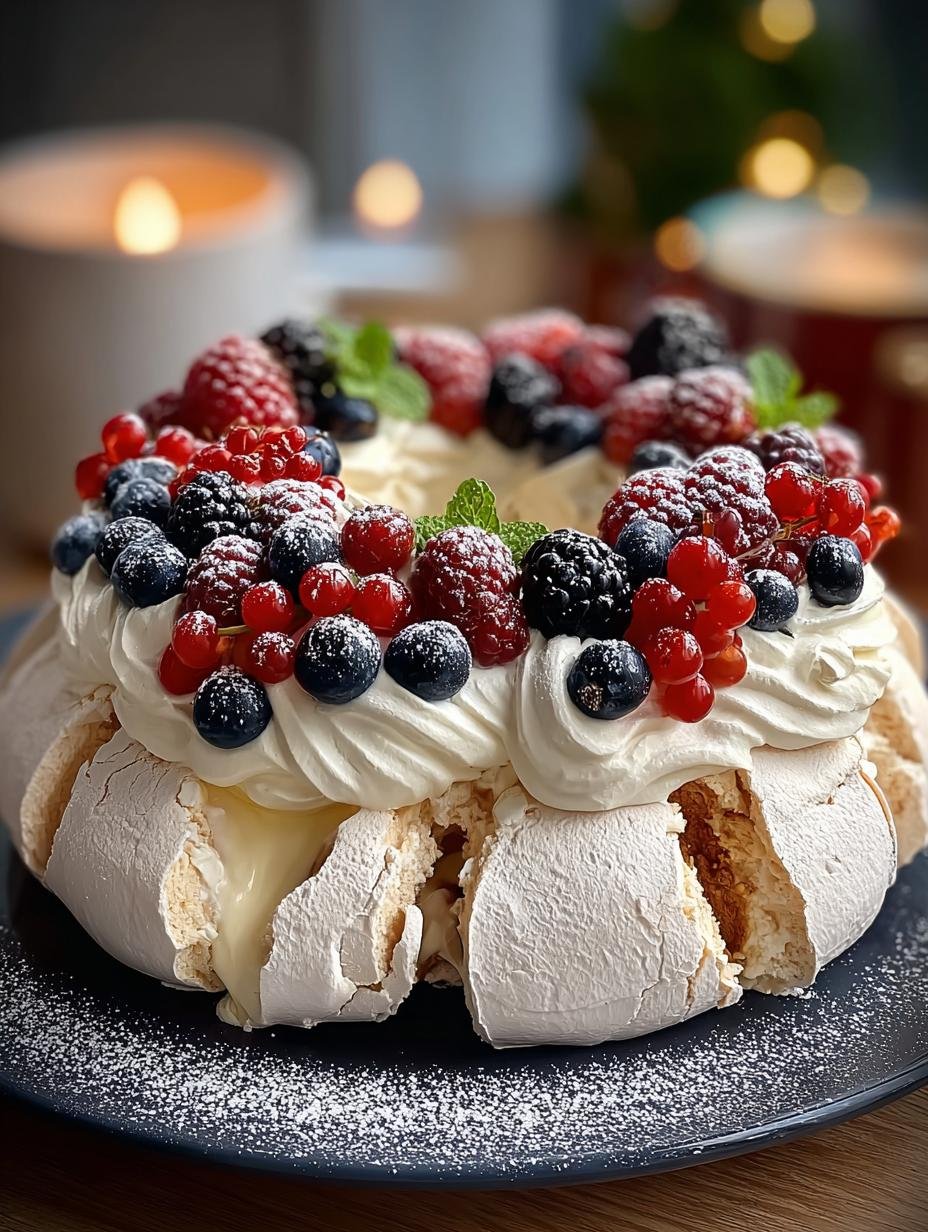 Festive Pavlova Christmas Wreath: 8 Delightful Steps - Festive Pavlova Christmas Wreath - additional detail