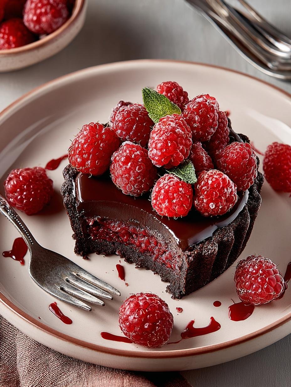 Indulge Decadent Chocolate Raspberry Tart Delight - Indulge Decadent Chocolate Raspberry - main visual representation